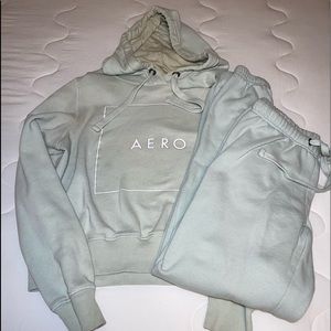 mint green aeropostale jogger set